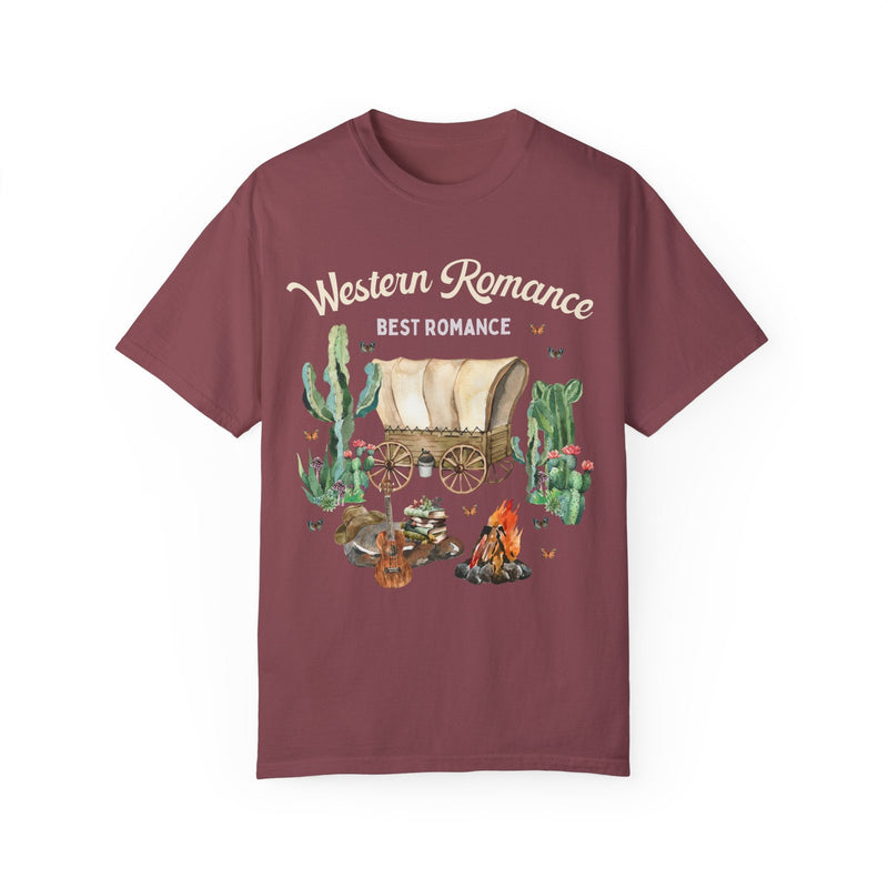 Floral Bookish Tee Shirt for Historical Romance Book Lover: Western Romance | Cottagecore T for Romance Reader Who Loves Historical Fiction - Opal and June
