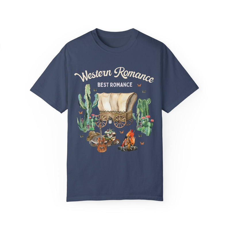 Floral Bookish Tee Shirt for Historical Romance Book Lover: Western Romance | Cottagecore T for Romance Reader Who Loves Historical Fiction - Opal and June