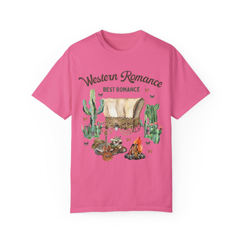 Floral Bookish Tee Shirt for Historical Romance Book Lover: Western Romance | Cottagecore T for Romance Reader Who Loves Historical Fiction - Opal and June
