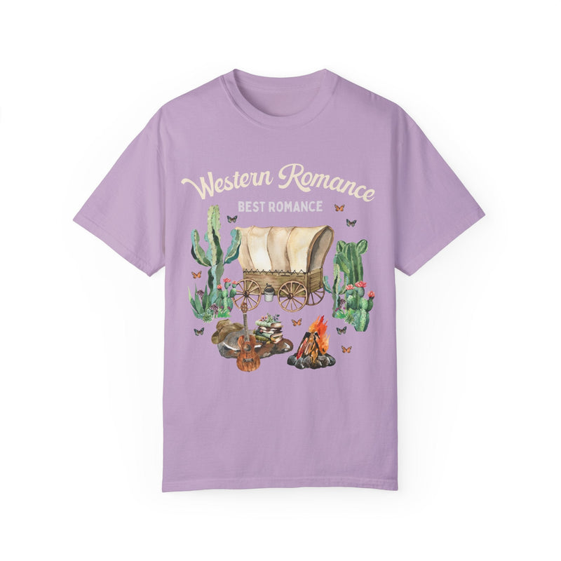 Floral Bookish Tee Shirt for Historical Romance Book Lover: Western Romance | Cottagecore T for Romance Reader Who Loves Historical Fiction - Opal and June