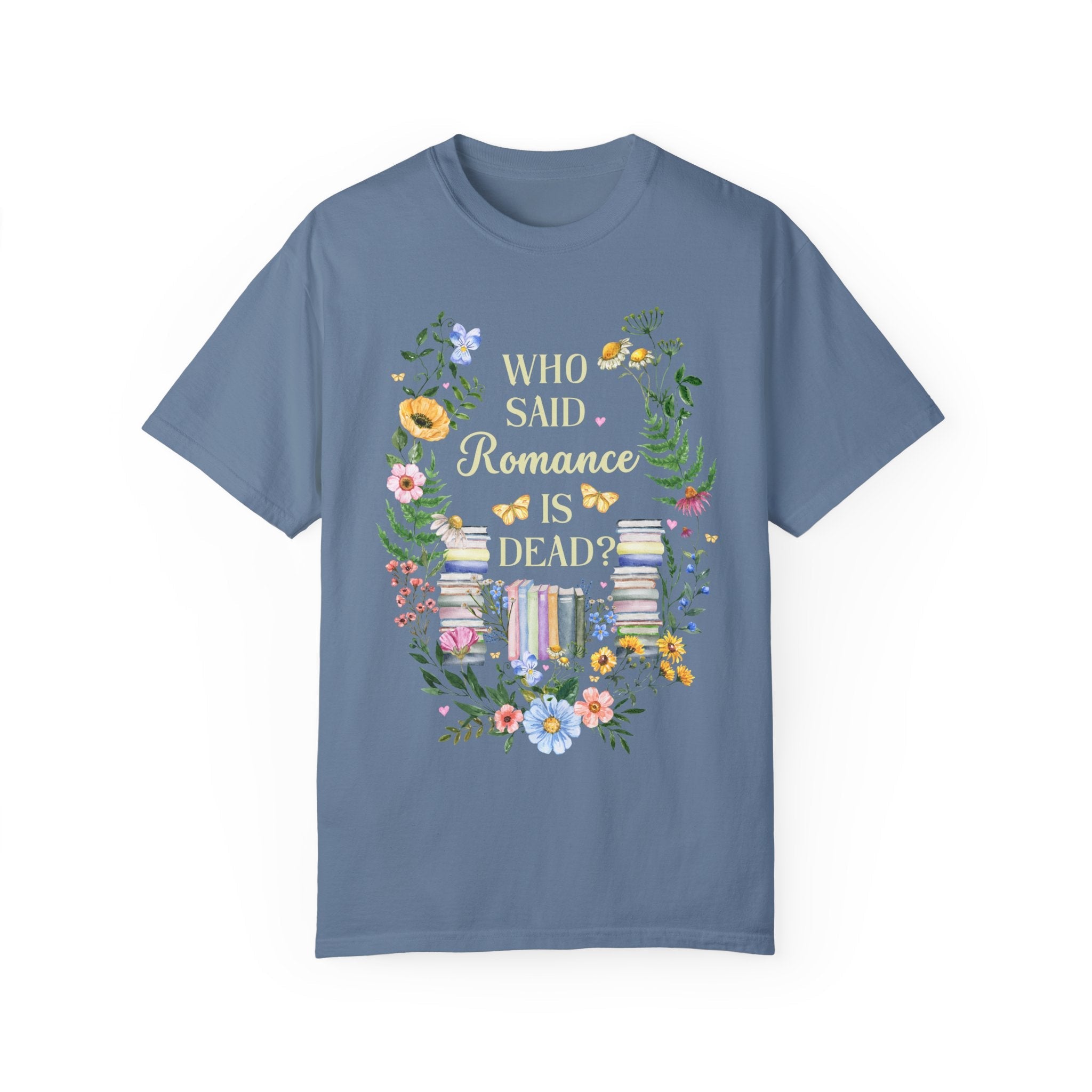 Floral Bookish Tee Shirt for Romance Reader | Gift for Librarian or Book Lover, Regency Romance Shirt with Flowers, Bookish Vibes - Opal and June