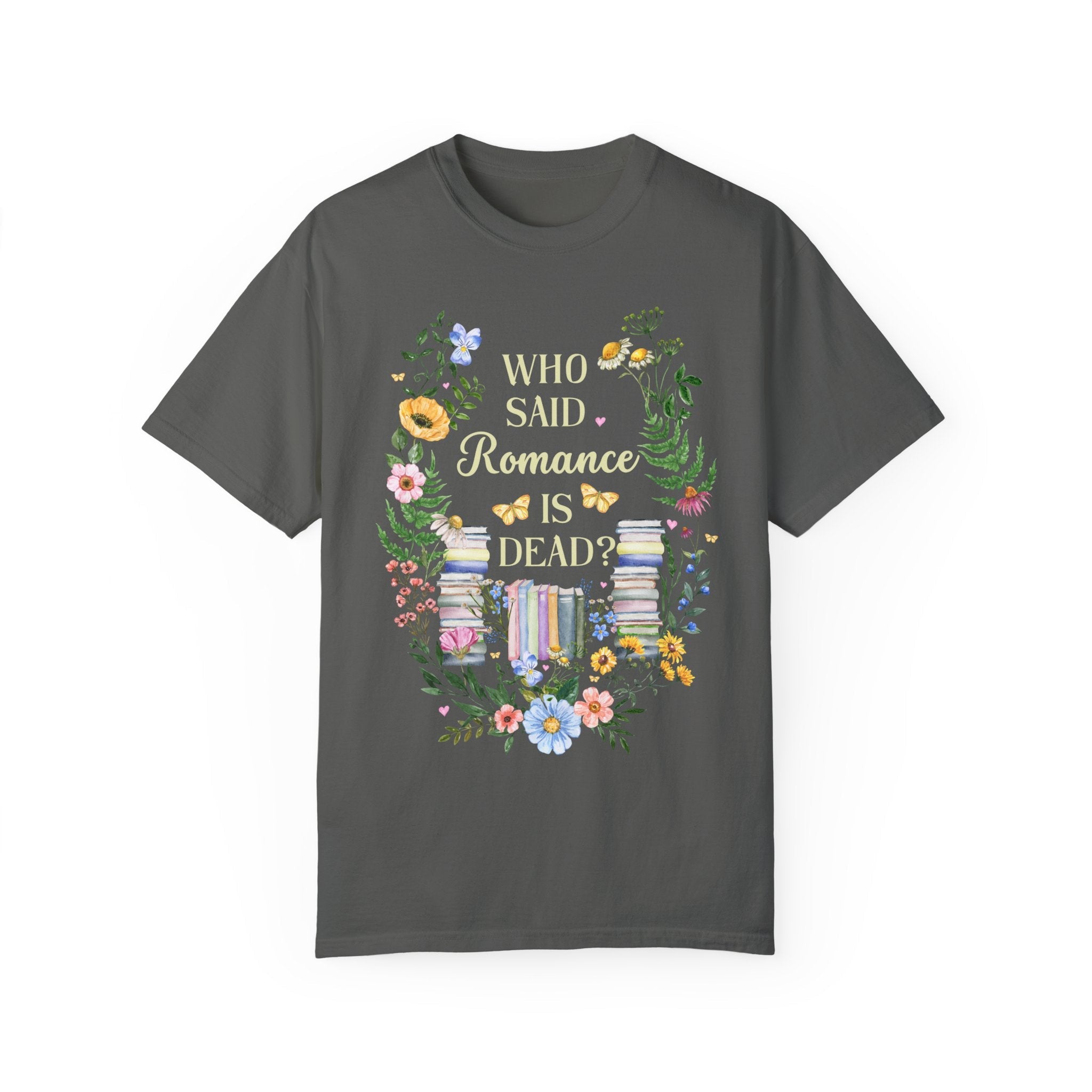 Floral Bookish Tee Shirt for Romance Reader | Gift for Librarian or Book Lover, Regency Romance Shirt with Flowers, Bookish Vibes - Opal and June
