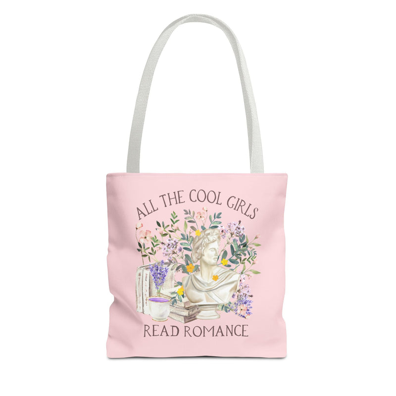 Floral Bookish Tote Bag, Cottagecore Flowers: Cool Girls Read Romance - Opal and June