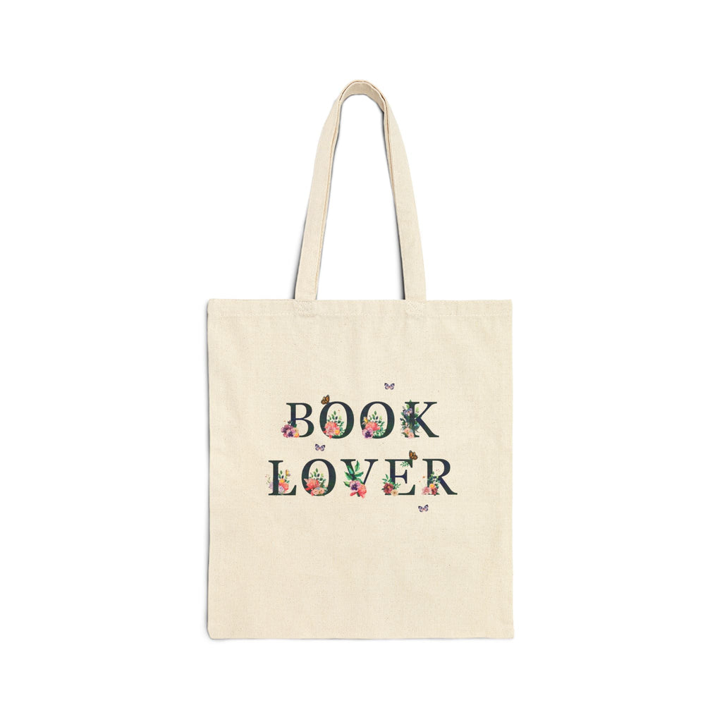 Floral Bookish Tote Bag for Reader: Book Lover - Opal and June