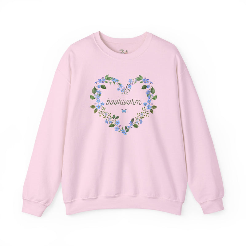 Floral Bookworm Sweatshirt for Book Lover, Friend Who Loves Books, Romance Reader Shirt with Butterfly, Cute 90s Aesthetic Bookish Present - Opal and June