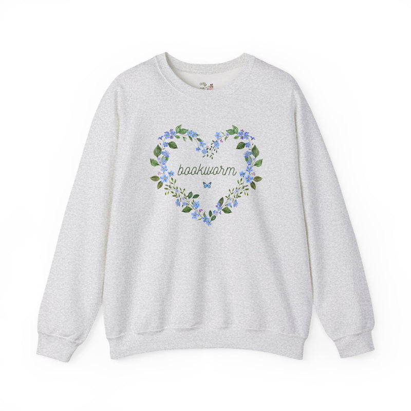 Floral Bookworm Sweatshirt for Book Lover, Friend Who Loves Books, Romance Reader Shirt with Butterfly, Cute 90s Aesthetic Bookish Present - Opal and June