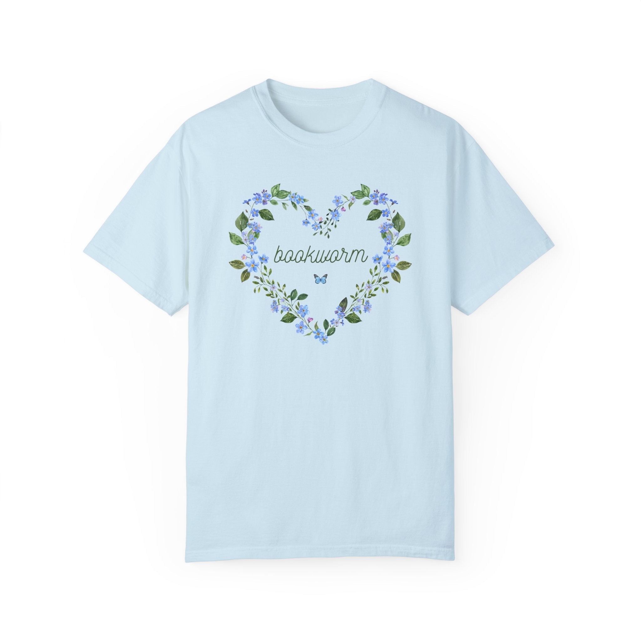 Floral Bookworm Tee Shirt for Book Lover, Friend Who Loves Books, Romance Reader T-Shirt with Butterfly, Cute 90s Aesthetic Bookish Present - Opal and June