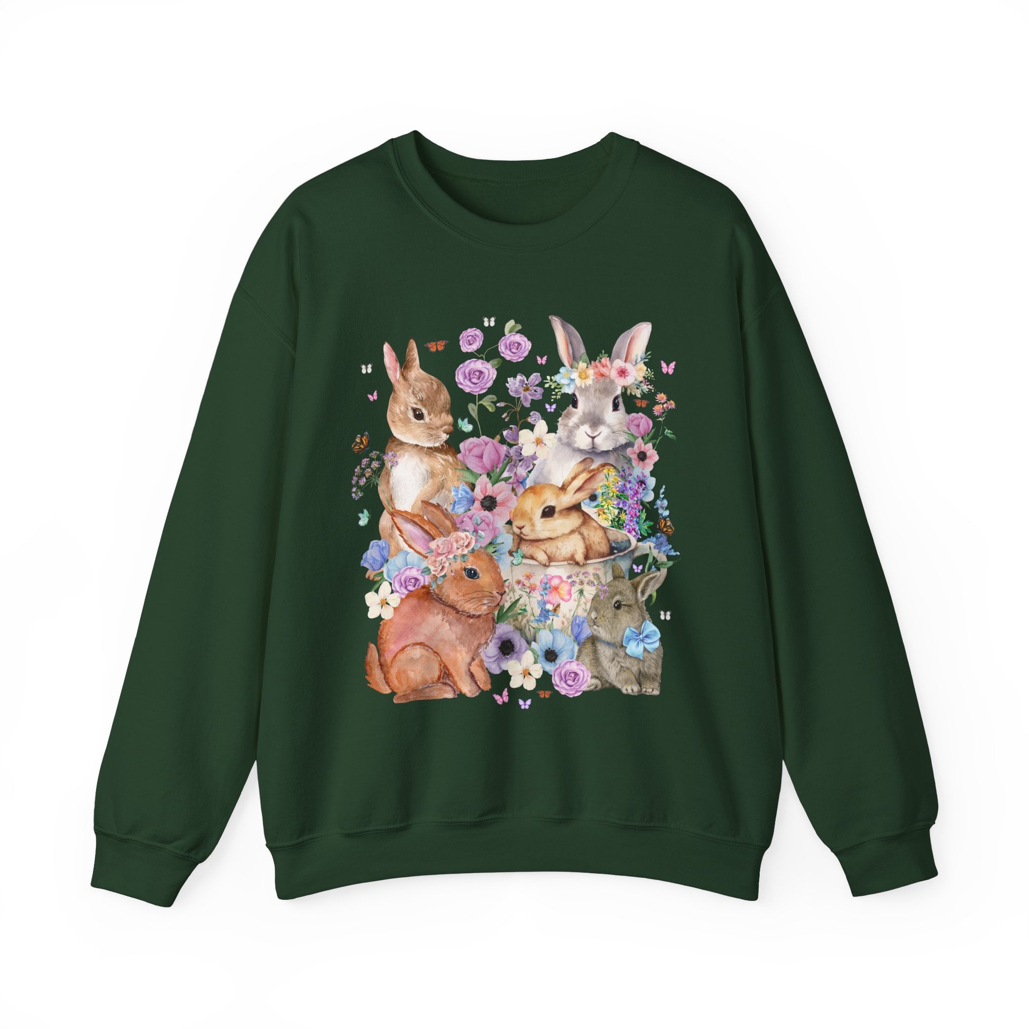 Floral Bunny Sweatshirt - Opal and June
