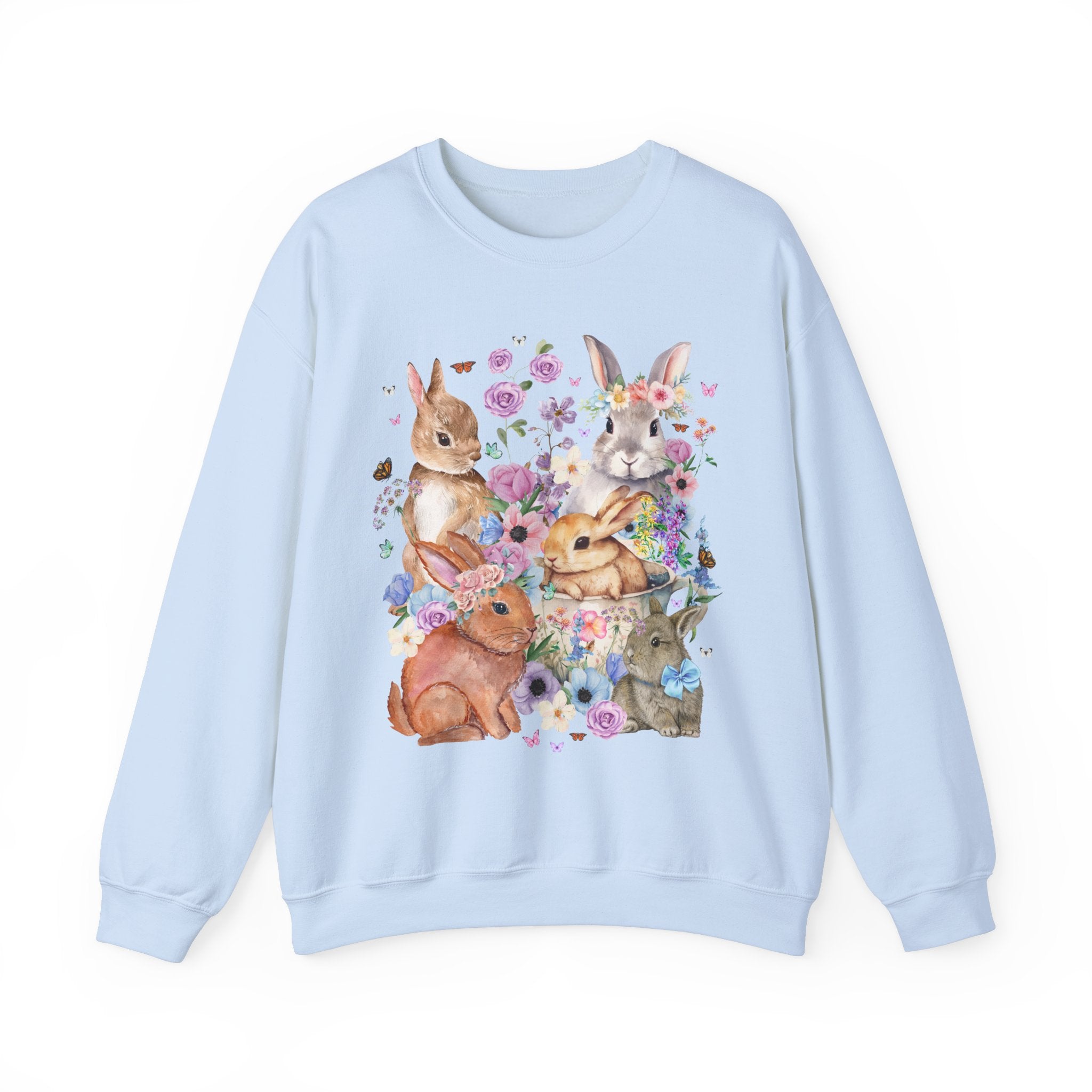 Floral Bunny Sweatshirt - Opal and June