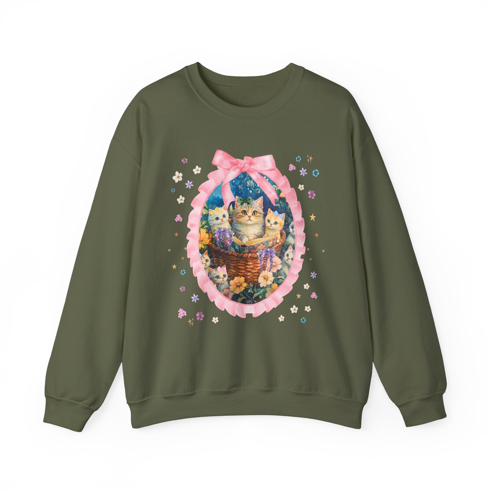 Floral Cat Mom Sweatshirt - Opal and June