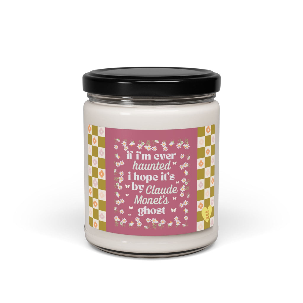 Floral Claude Monet Candle: Whimsigoth Art History Soy Candle for History Teacher or Art Professor, French History Candle, Social Studies - Opal and June