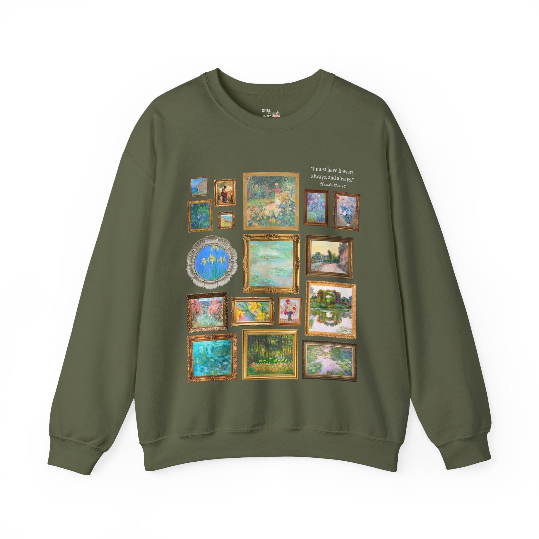 Floral Claude Monet Sweatshirt - Opal and June