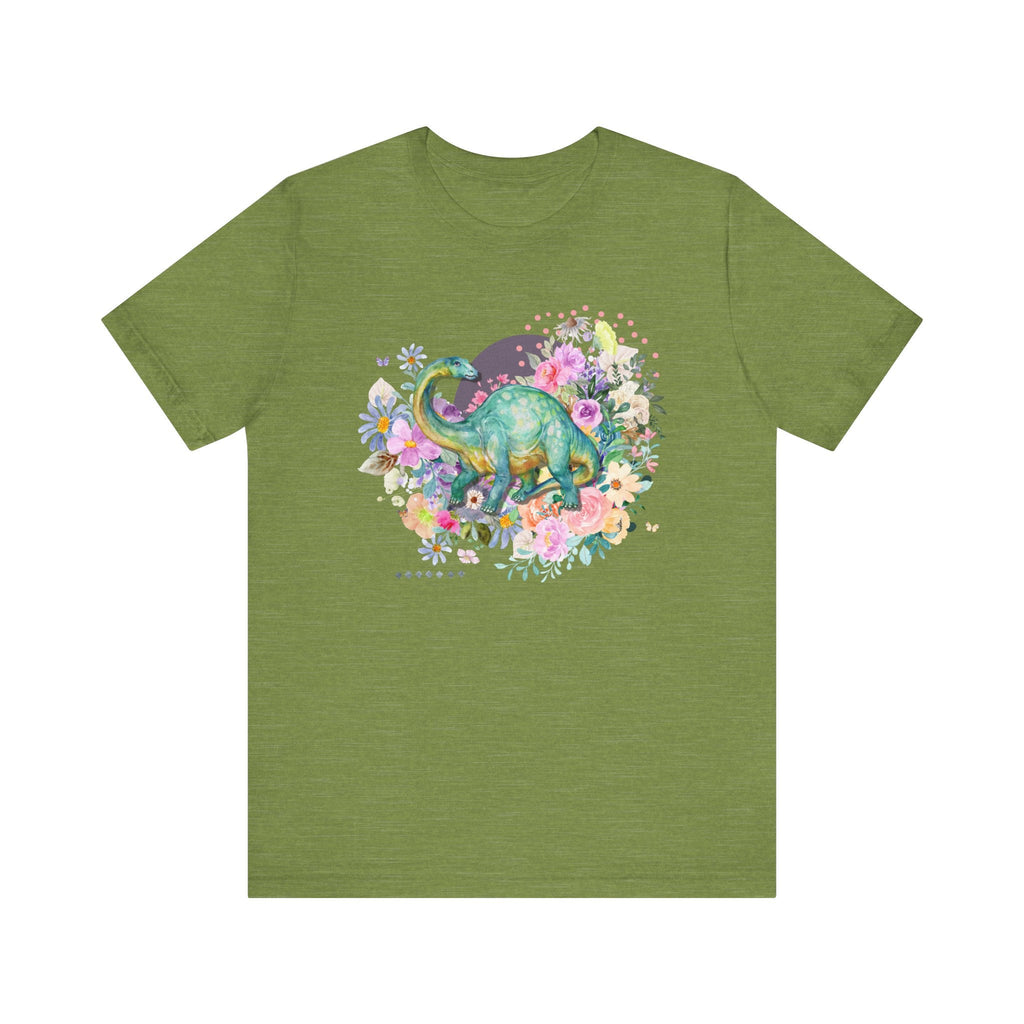 Floral Dinosaur T-Shirt for Brachiosaurus Lover - Opal and June