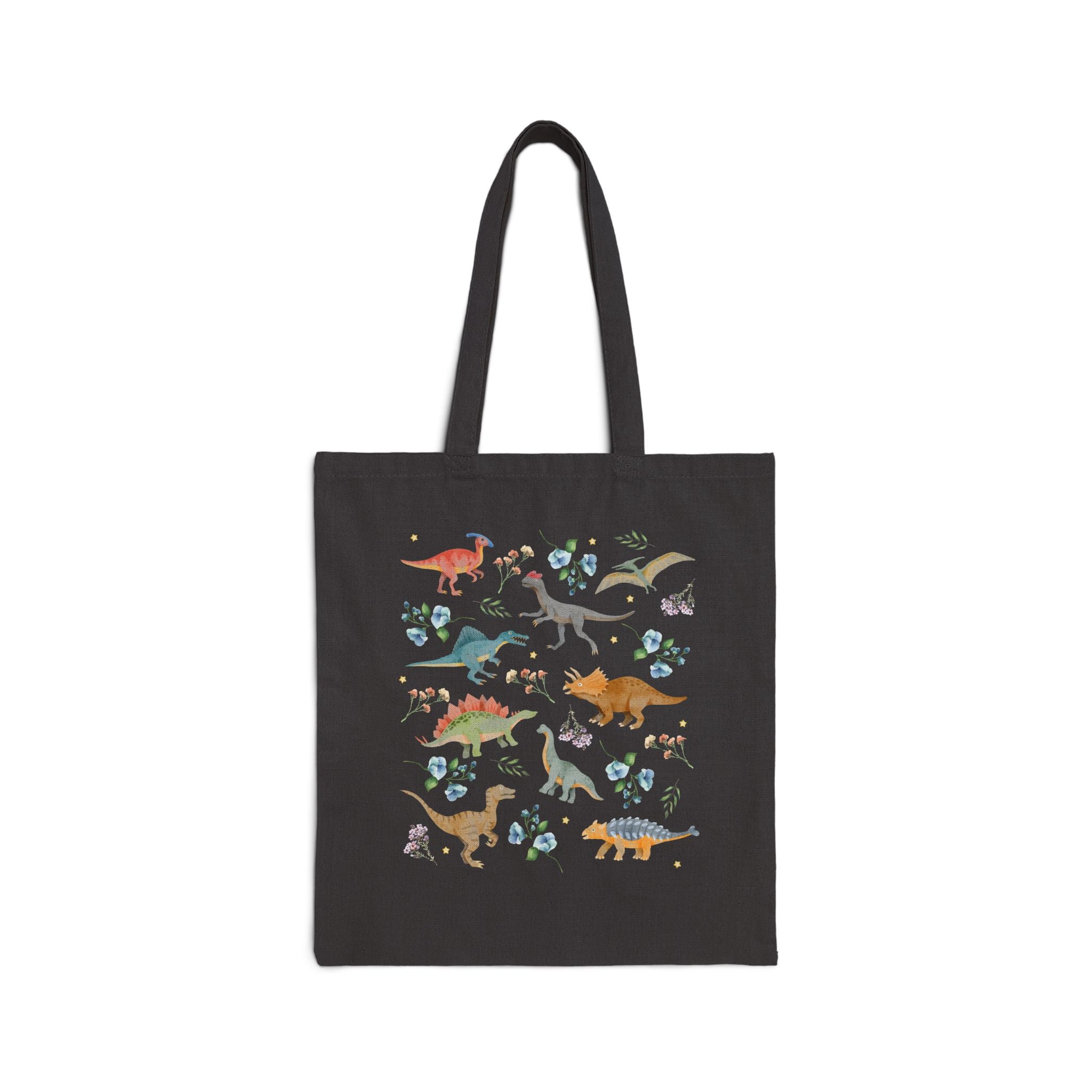 Floral Dinosaur Tote Bag - Opal and June
