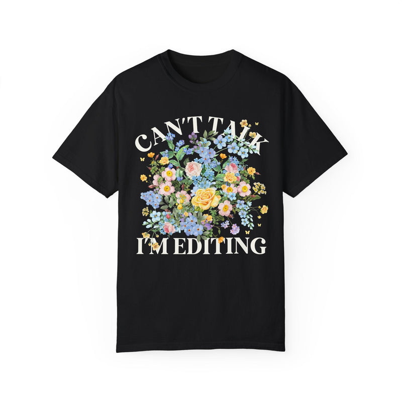 Floral Editing Day Tee Shirt for Wedding Photographer - Opal and June