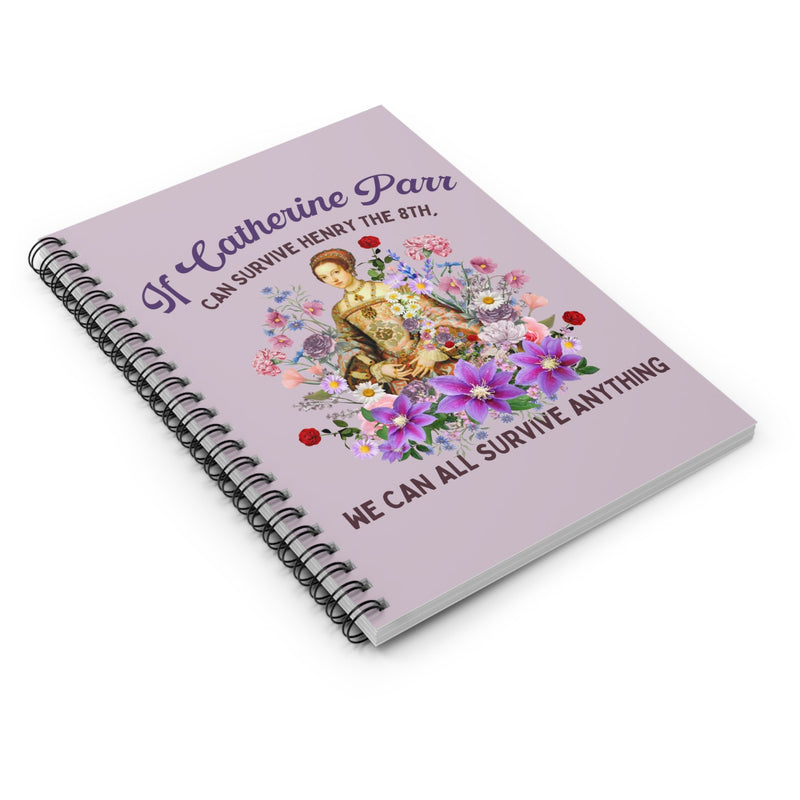 Floral English History Notebook with Cottagecore Aesthetic: Catherine Parr - Opal and June