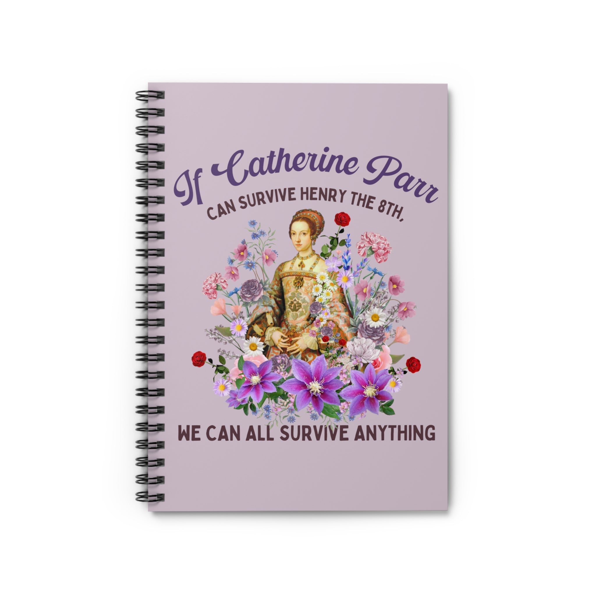 Floral English History Notebook with Cottagecore Aesthetic: Catherine Parr - Opal and June