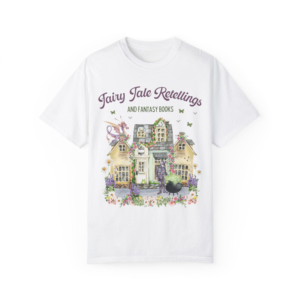 Floral Fairy Tale Book Lover Tee Shirt for Bookworm | Boho Floral Shirt for Fantasy Romance Readers, Fairycore Aesthetic Shirt for Reader - Opal and June