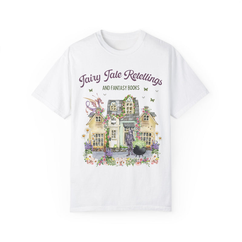 Floral Fairy Tale Book Lover Tee Shirt for Bookworm | Boho Floral Shirt for Fantasy Romance Readers, Fairycore Aesthetic Shirt for Reader - Opal and June