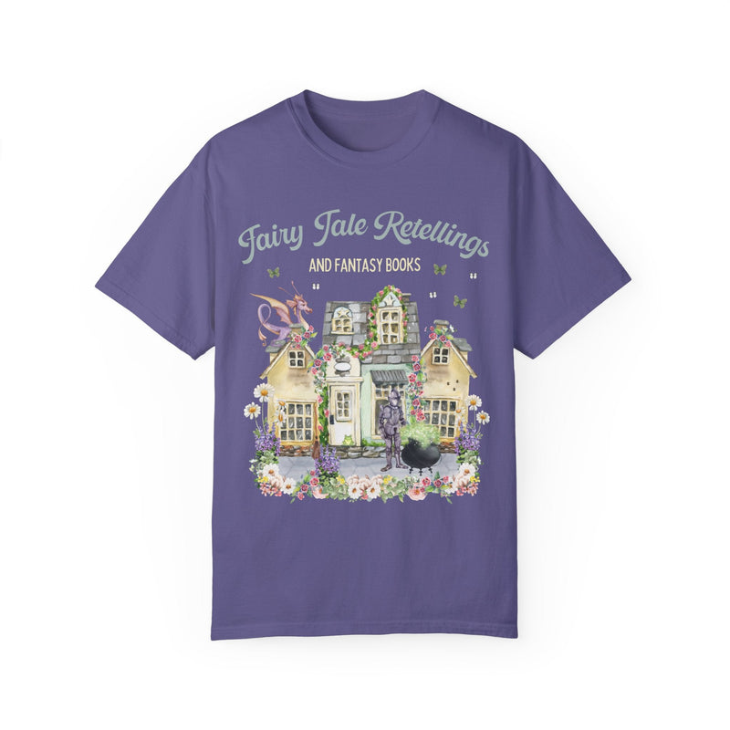 Floral Fairy Tale Book Lover Tee Shirt for Bookworm | Boho Floral Shirt for Fantasy Romance Readers, Fairycore Aesthetic Shirt for Reader - Opal and June