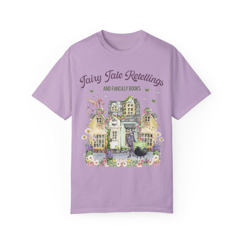 Floral Fairy Tale Book Lover Tee Shirt for Bookworm | Boho Floral Shirt for Fantasy Romance Readers, Fairycore Aesthetic Shirt for Reader - Opal and June