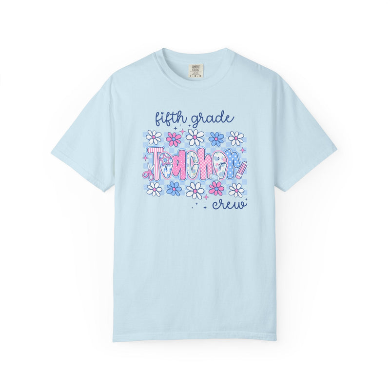 Floral Fifth Grade Crew Matching Teacher Shirt, Back To School Fifth Grade Team T-Shirt, First Day of School or Meet the Teacher Night - Opal and June