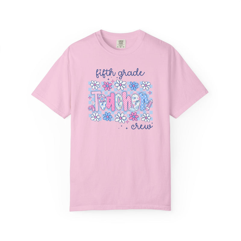 Floral Fifth Grade Crew Matching Teacher Shirt, Back To School Fifth Grade Team T-Shirt, First Day of School or Meet the Teacher Night - Opal and June