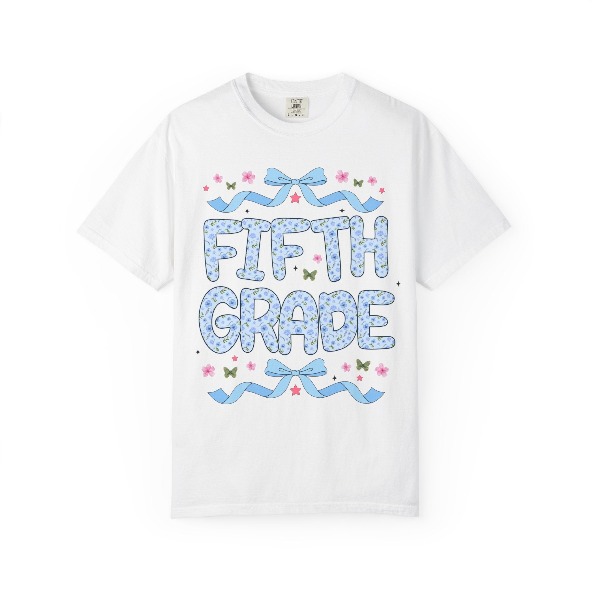 Floral Fifth Grade Teacher Tee - Opal and June