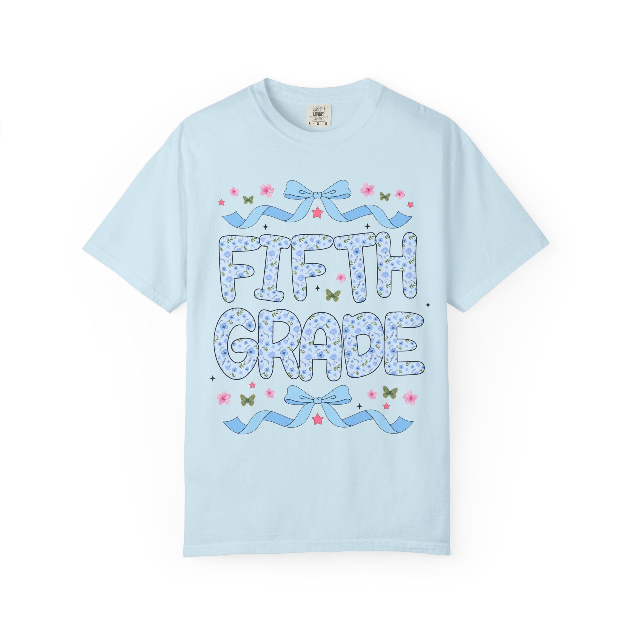 Floral Fifth Grade Teacher Tee - Opal and June