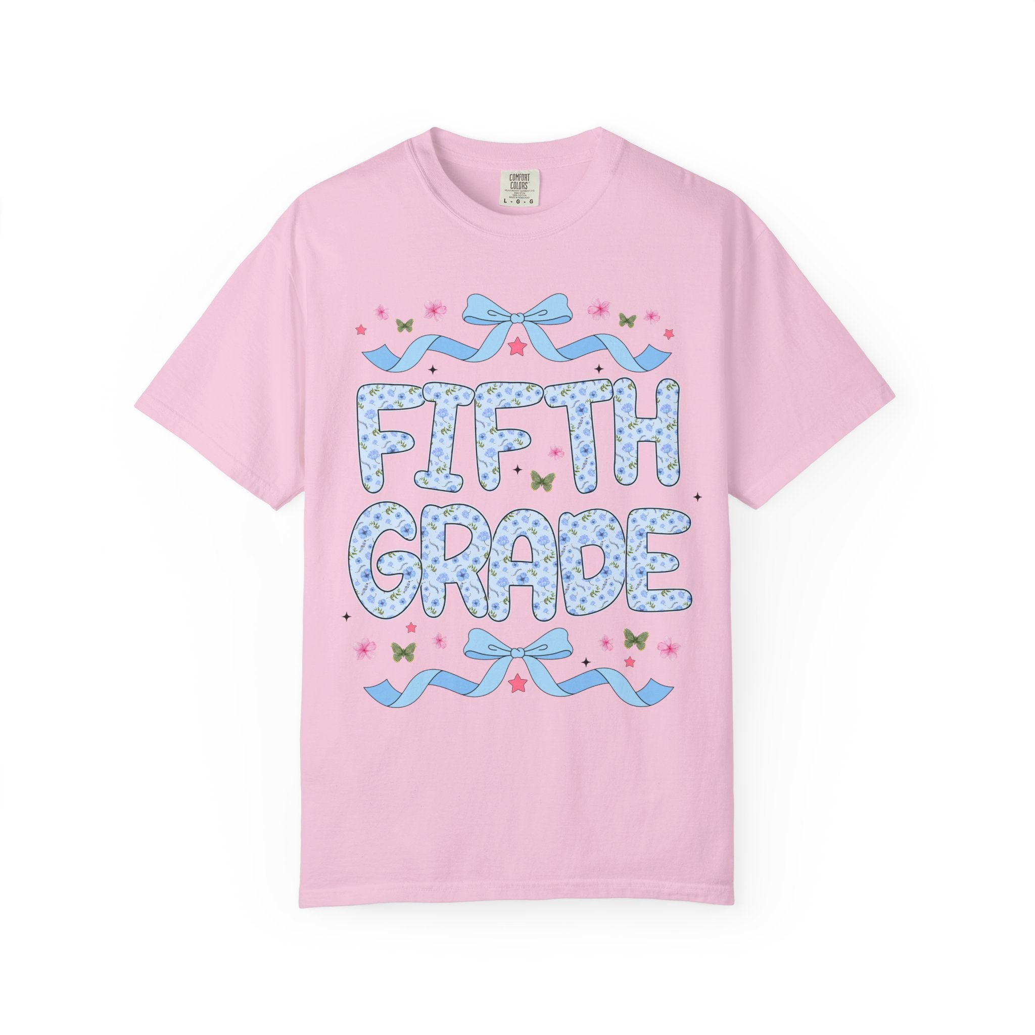 Floral Fifth Grade Teacher Tee - Opal and June