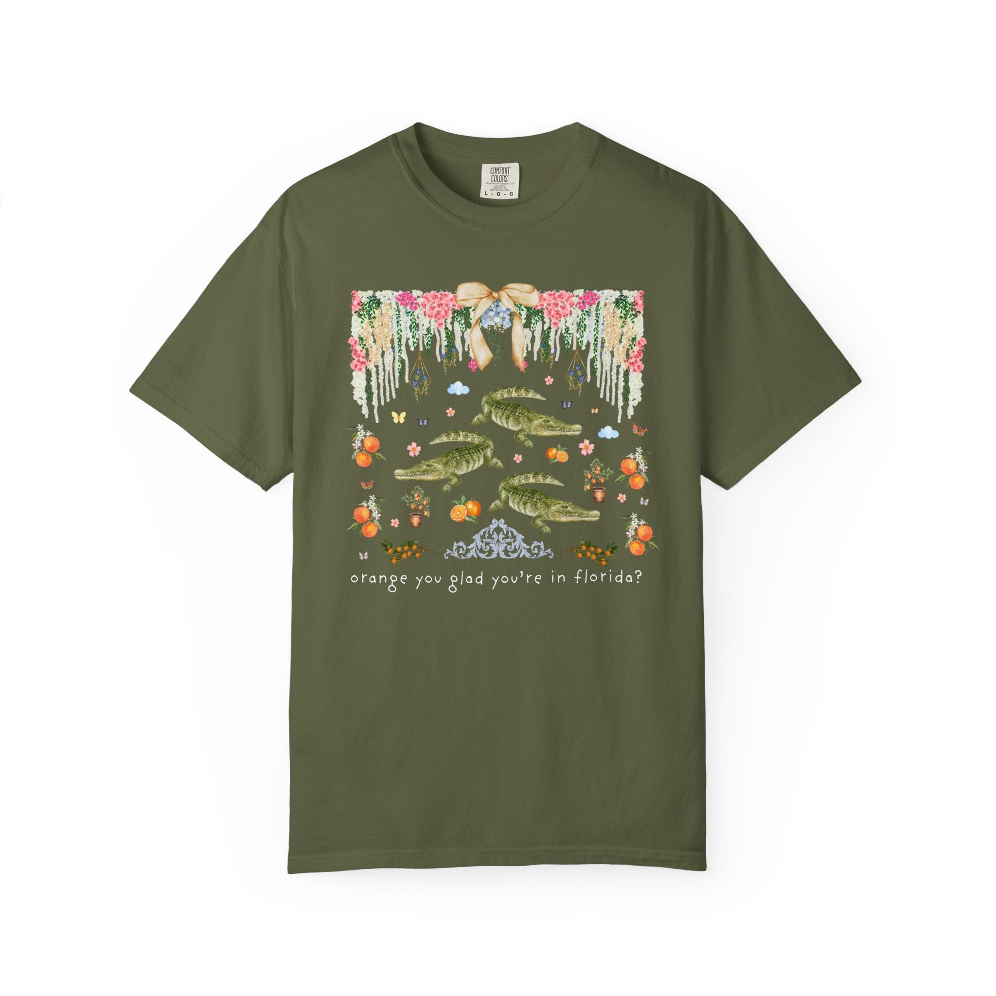 Floral Florida Alligator Tee Shirt - Opal and June