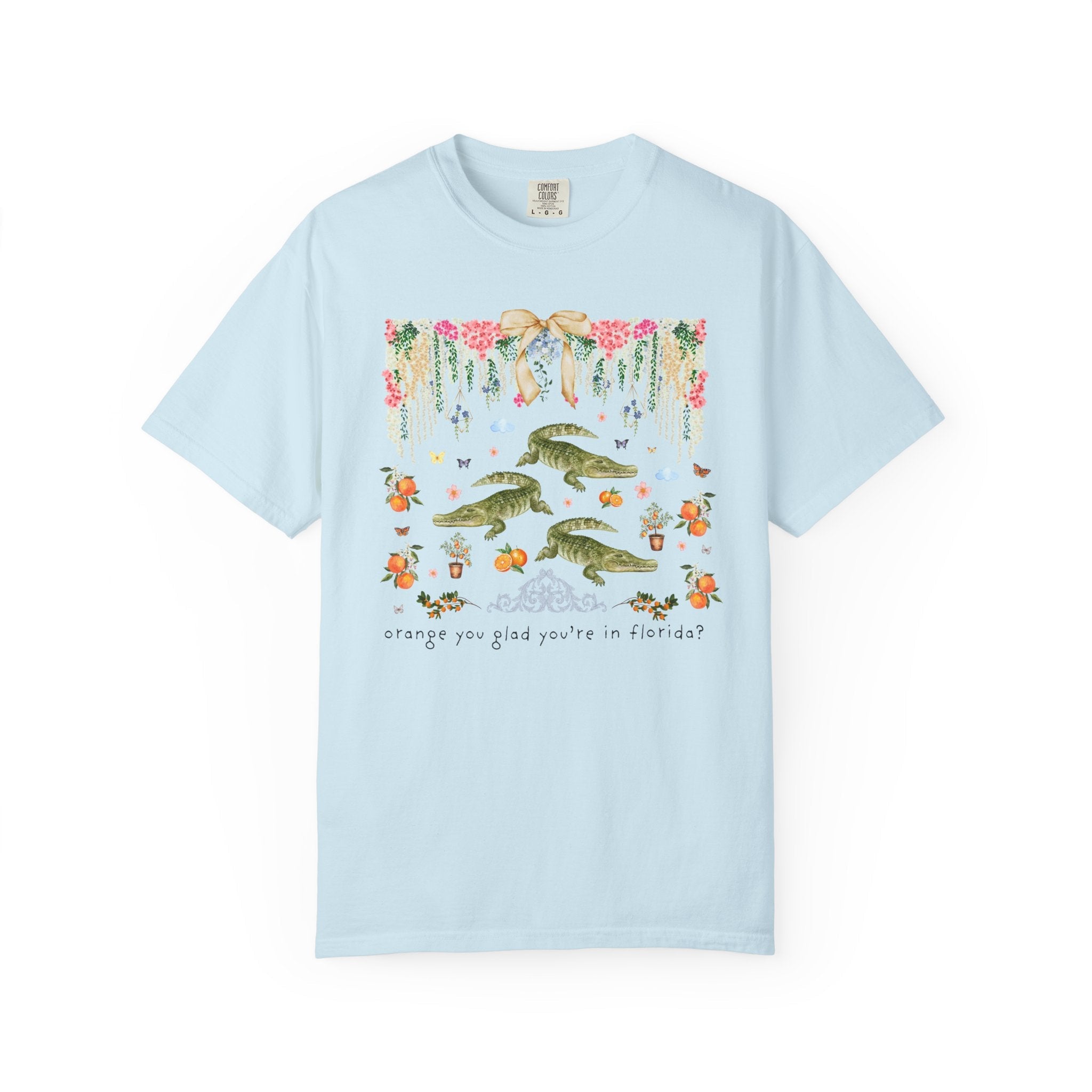 Floral Florida Alligator Tee Shirt - Opal and June