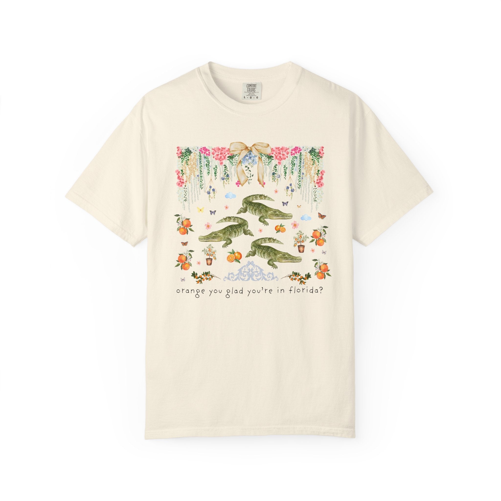 Floral Florida Alligator Tee Shirt - Opal and June