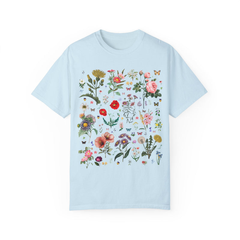 Floral Goblincore Garden Lover T-Shirt for Mom Who Loves Flowers, Cute Wedding Florist or Flower Farmer Shirt, Vintage Botanical Butterflies - Opal and June