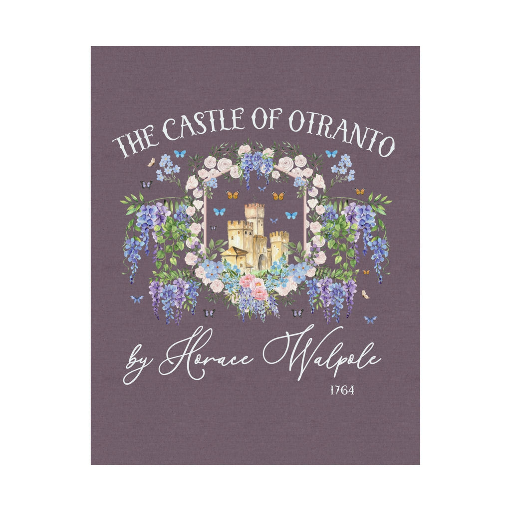 Floral Gothic Literature Poster Print, Reader Who Loves Scary Stories, Spooky Bookish Gift for Bookworm, Horace Walpole Castle of Otranto - Opal and June