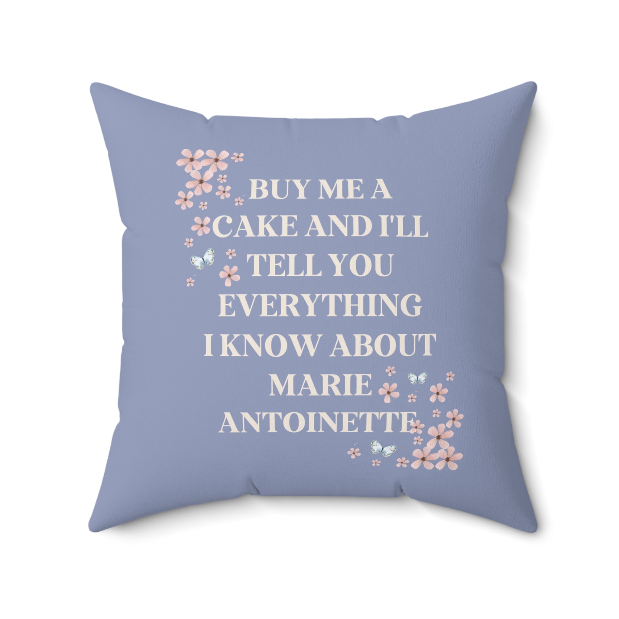 Floral History Pillow: Marie Antoinette | Funny History Decor for History Major, 18th Century French History, Social Studies Teacher - Opal and June