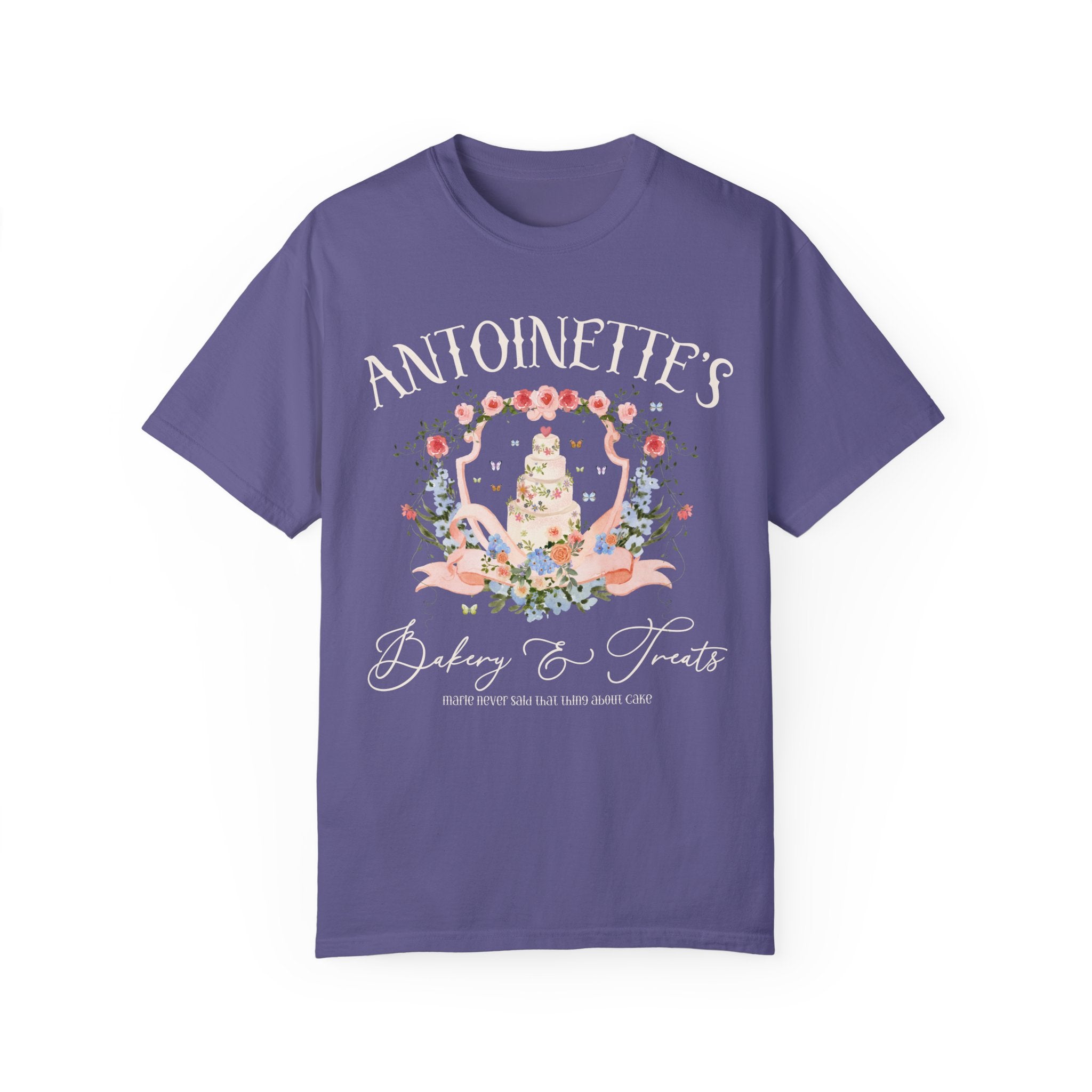 Floral History Tee Shirt for Friend Who Loves Marie Antoinette: Never Said That Thing About Cake, French History Professor or Major Shirt - Opal and June