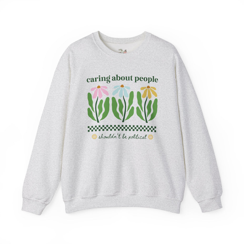 Floral Human Rights Sweatshirt for Moms Who Believe in Equal Rights: Colorful Maximalist Flower Gift for Democrat, Womens Rights Feminist - Opal and June