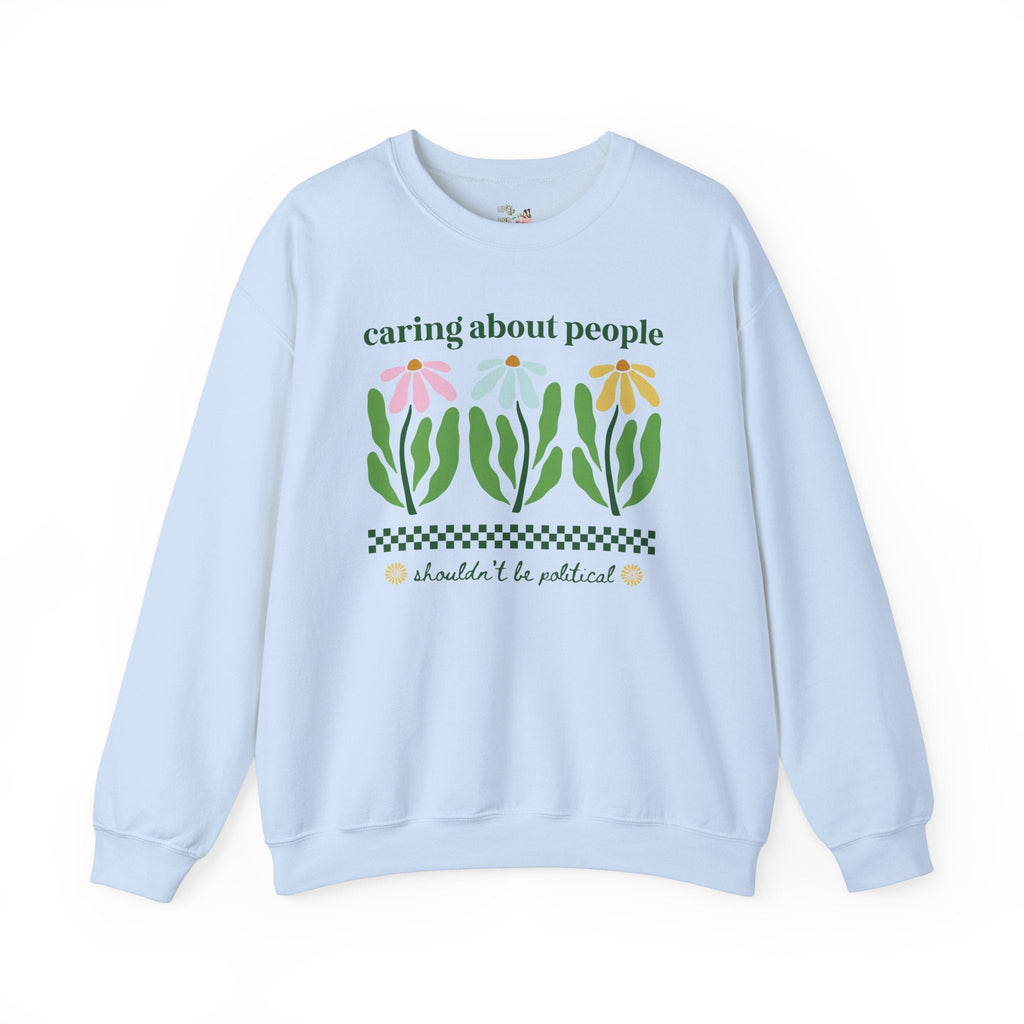 Floral Human Rights Sweatshirt for Moms Who Believe in Equal Rights: Colorful Maximalist Flower Gift for Democrat, Womens Rights Feminist - Opal and June