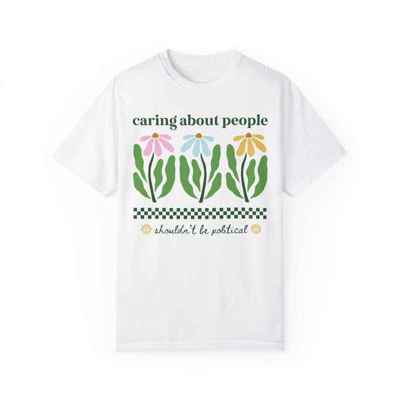 Floral Human Rights Tee Shirt for Moms Who Believe in Equal Rights: Colorful Maximalist Flower Tee for Democrat, Womens Rights Feminist Gift - Opal and June