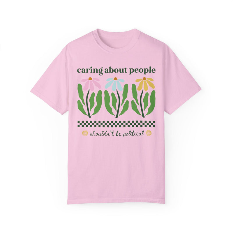 Floral Human Rights Tee Shirt for Moms Who Believe in Equal Rights: Colorful Maximalist Flower Tee for Democrat, Womens Rights Feminist Gift - Opal and June