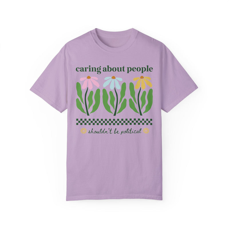 Floral Human Rights Tee Shirt for Moms Who Believe in Equal Rights: Colorful Maximalist Flower Tee for Democrat, Womens Rights Feminist Gift - Opal and June
