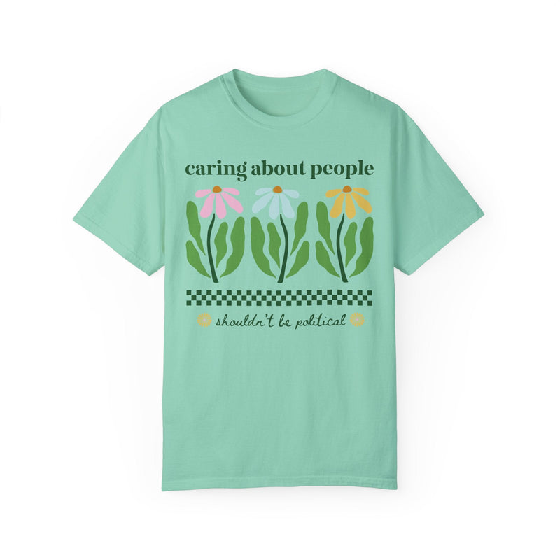 Floral Human Rights Tee Shirt for Moms Who Believe in Equal Rights: Colorful Maximalist Flower Tee for Democrat, Womens Rights Feminist Gift - Opal and June