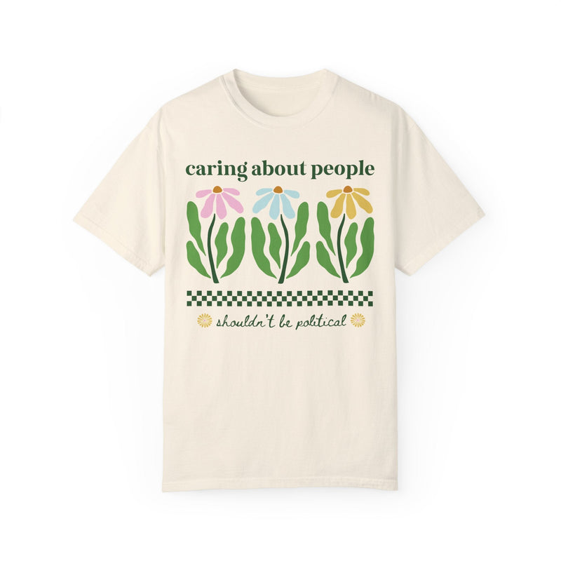 Floral Human Rights Tee Shirt for Moms Who Believe in Equal Rights: Colorful Maximalist Flower Tee for Democrat, Womens Rights Feminist Gift - Opal and June