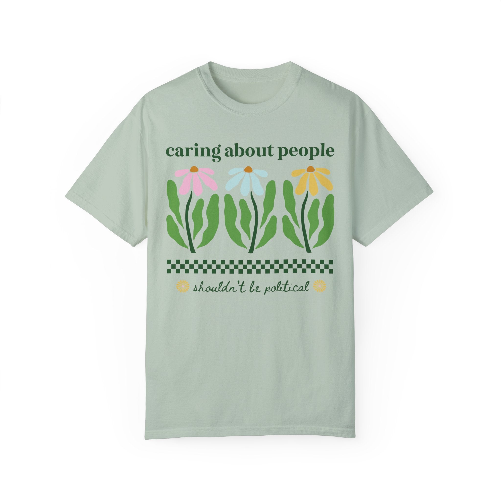 Floral Human Rights Tee Shirt for Moms Who Believe in Equal Rights: Colorful Maximalist Flower Tee for Democrat, Womens Rights Feminist Gift - Opal and June
