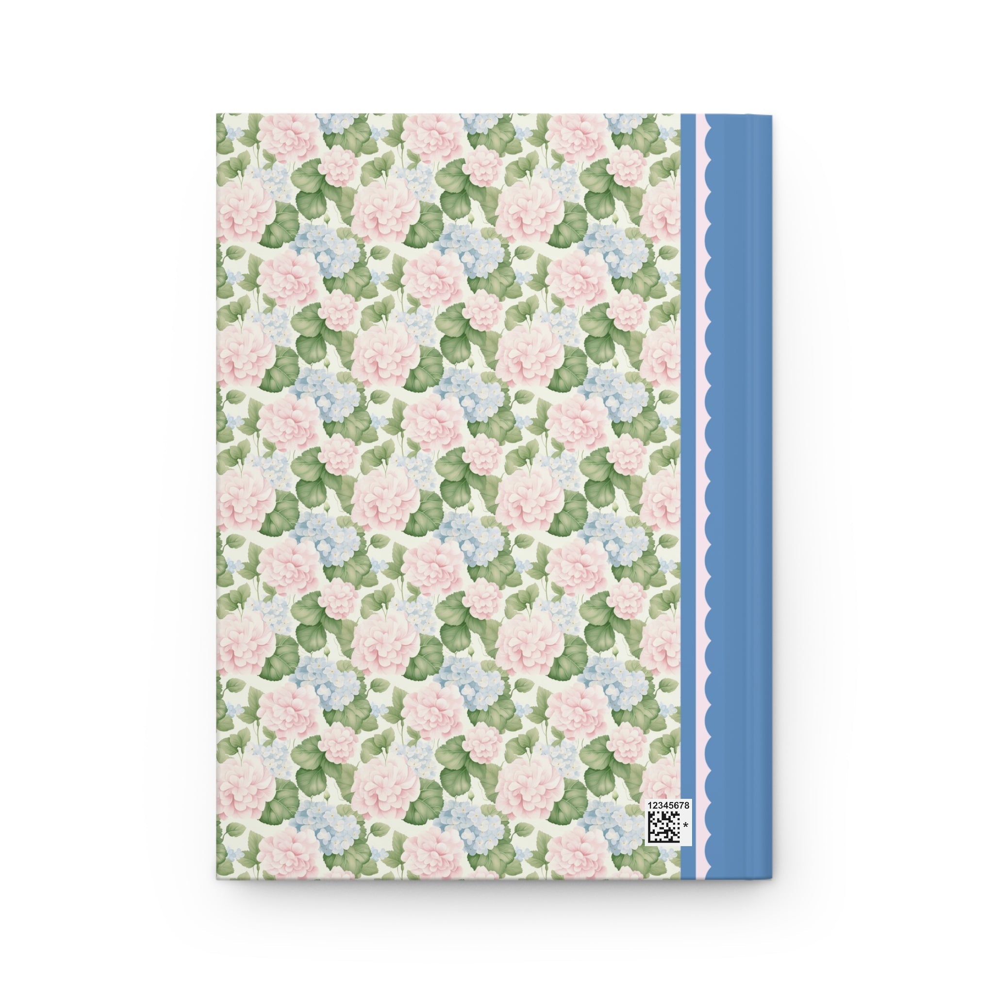 Floral Initial Notebook with Butterflies and Ribbon, Pastel Striped Hardcover Notebook with Flowers: S - Opal and June