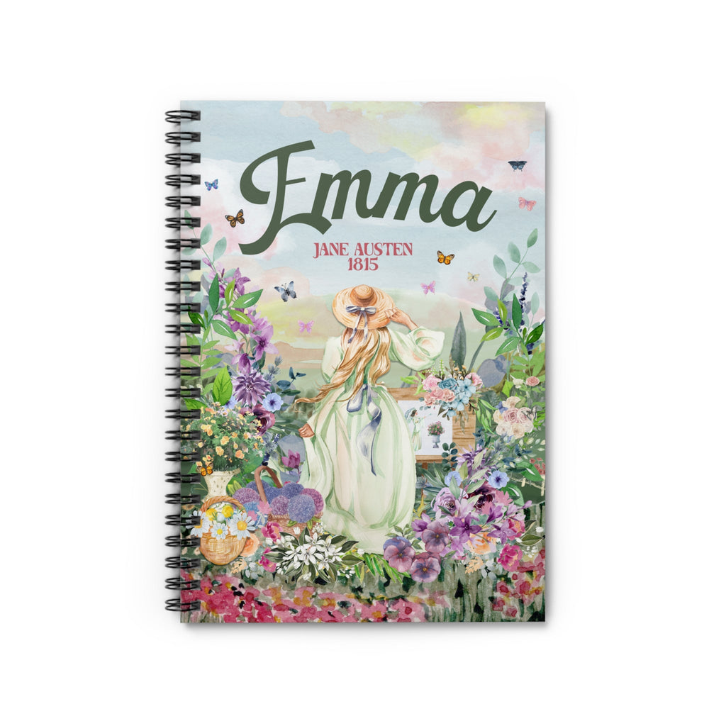 Floral Jane Austen Notebook for Classic Literature Lover: Emma 1815 - Opal and June