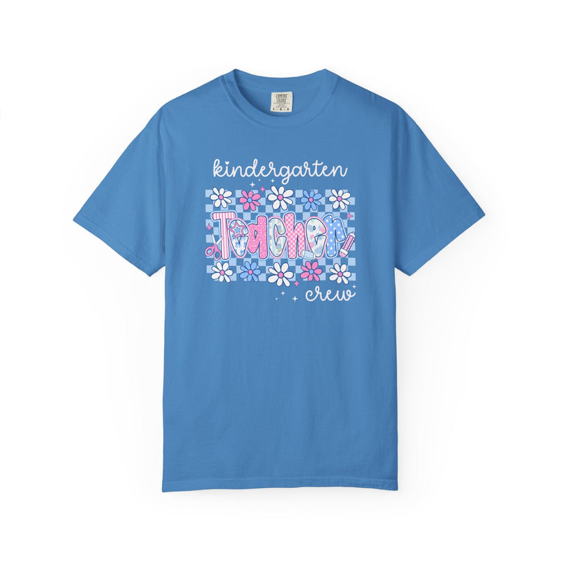Floral Kindergarten Crew Matching Teacher Tee Shirt, Back To School Kindergarten Team T-Shirt, First Day of School or Meet the Teacher Night - Opal and June