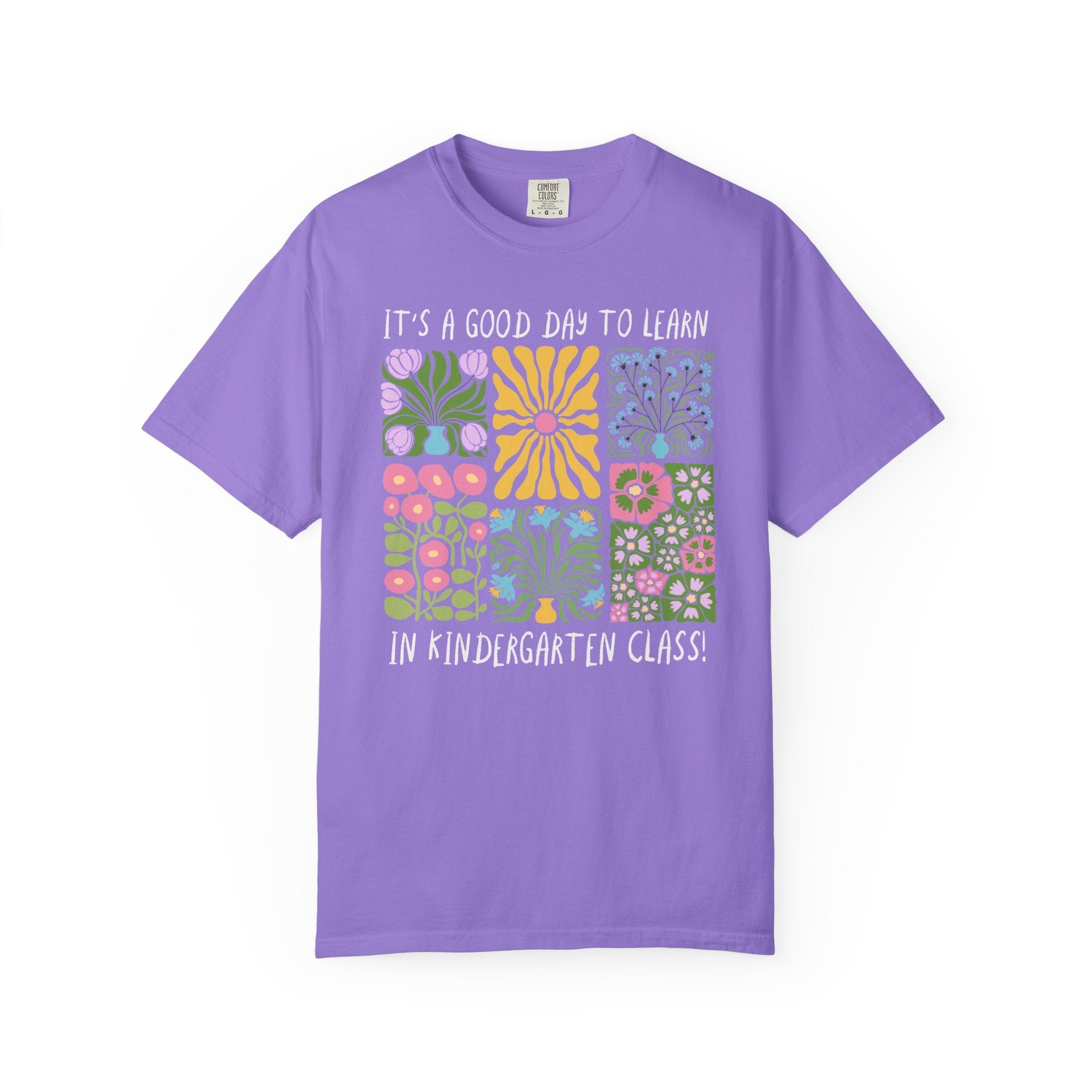 Floral Kindergarten Teacher Tee Shirt, Kindergarten Crew or Squad T-Shirt, Back to School Kinder Squad, Teacher Team Appreciation Gift - Opal and June