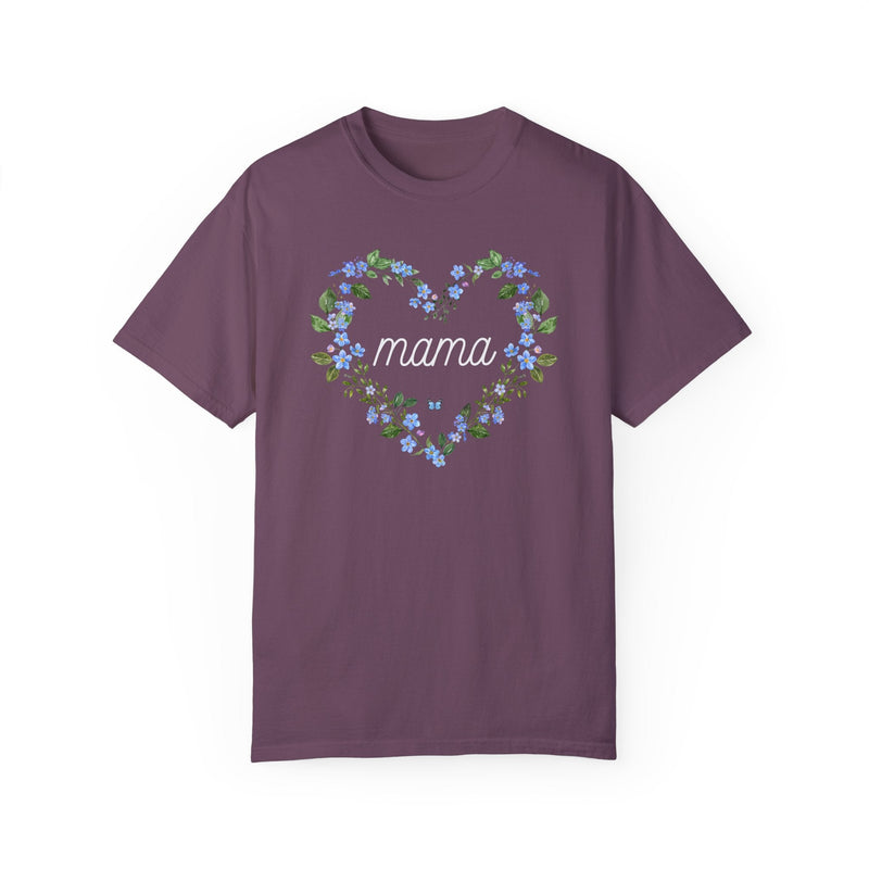 Floral Mama Tee Shirt for Mom Who Loves Flowers, Cute Mother's Day Gift for New Mama of Twins, Sweet Boho Pregnancy Announcement Tee Shirt - Opal and June